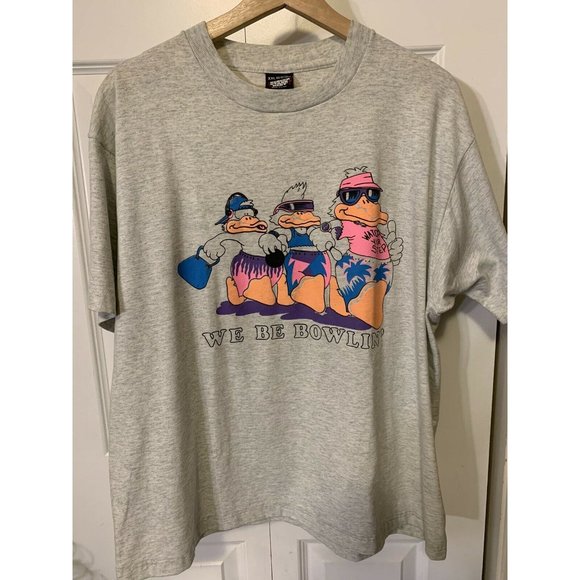 Vintage We Be‎ Bowlin T Shirt Mens Sz XXL Ducks Watch Your Step  Screen S… - Picture 3 of 7